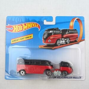 2020 Hot Wheels Custom Volkswagen Hauler Track Stars Red Black Sealed